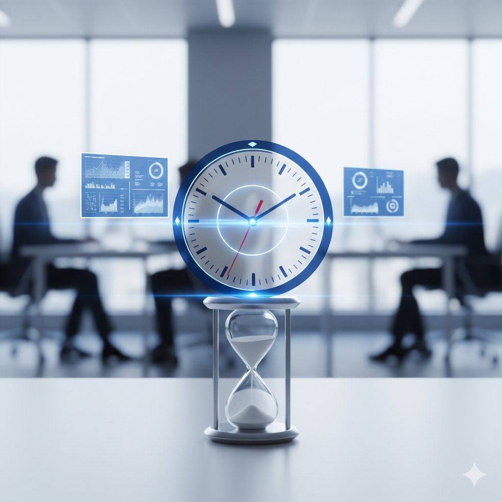 [Bild, das Zeitersparnis visualisiert]